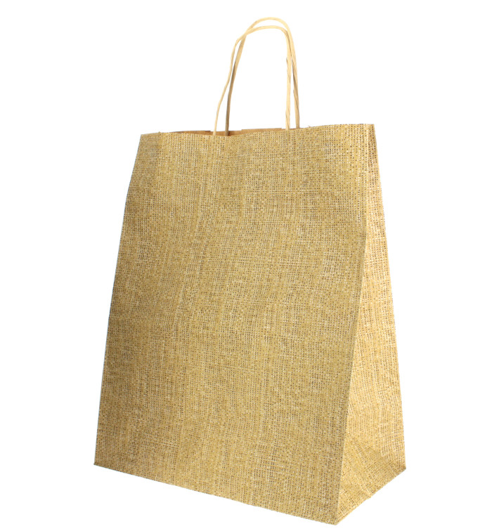 Papiertüten Kraft Natur mit Henkeln 26+14x32cm (250 Stück) Papiertüten Kraft Natur mit Henkeln 26+14x32cm (250 Stück)