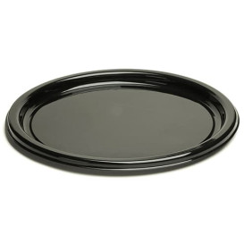 Plastikteller rund schwarz 18cm (25 Stück)