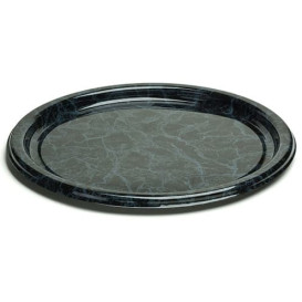 Plastikteller rund marmor 18cm (250 Stück)
