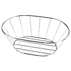 StahlKorb Oval Silber 216x140x76mm (1 Stück)