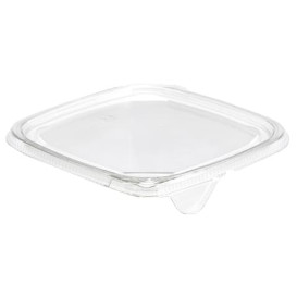 Deckel Flach für Plastiksalatschale PET 12x12cm (50 Stück)