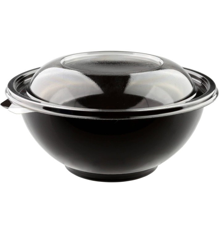 Plastikschale Schwarz mit Deckel 1500ml Ø230mm (30 Stück) Plastikschale Schwarz mit Deckel 1500ml Ø230mm (30 Stück)
