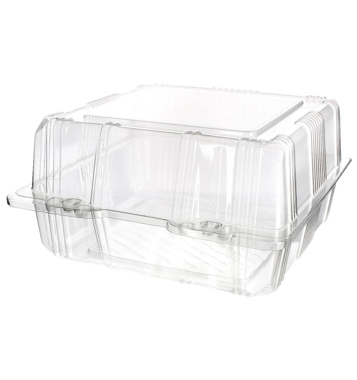 Klappbox Scharnier PET für Gebäck 18x18x10cm (220 Stück)