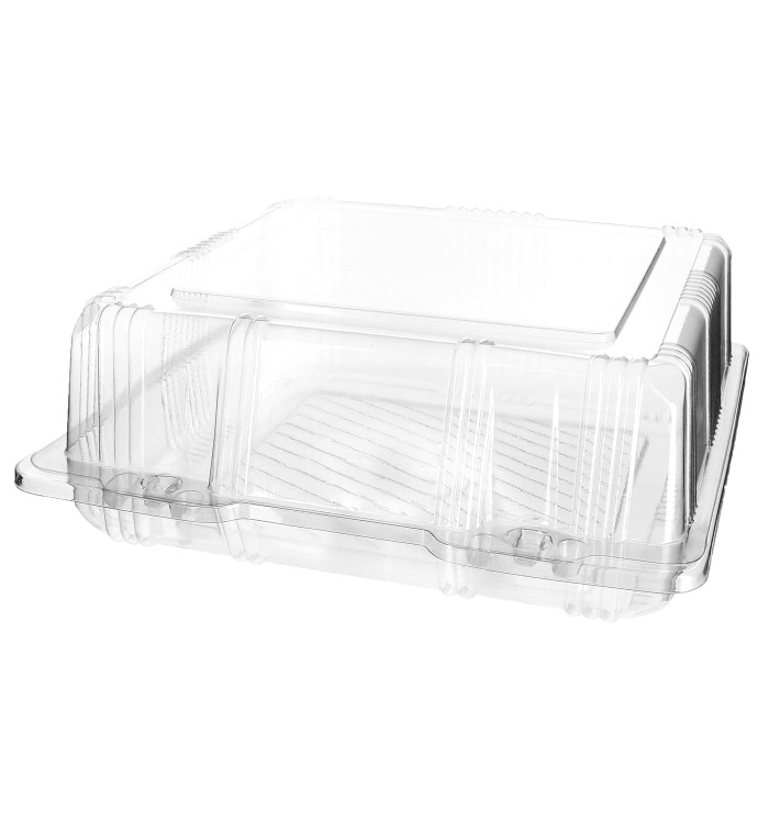Klappbox Scharnier PET für Gebäck 20x20x8cm (220 Stück) Klappbox Scharnier PET für Gebäck 20x20x8cm (220 Stück)