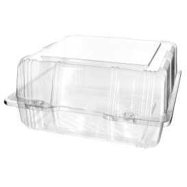 Klappbox Scharnier PET für Gebäck 20x20x10cm (220 Stück)