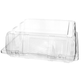 Klappbox Scharnier PET für Gebäck 22x22x8cm (220 Stück)