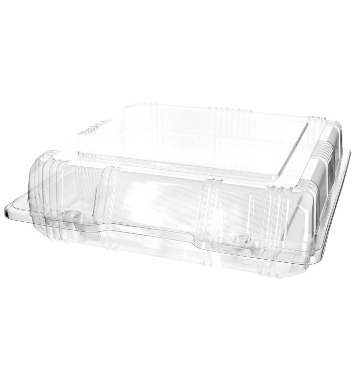 Klappbox Scharnier PET für Gebäck 20x20x6cm (220 Stück) Klappbox Scharnier PET für Gebäck 20x20x6cm (220 Stück)