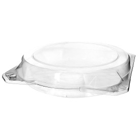 Klappbox PET für Gebäck Ø23x5cm (23 Stück)