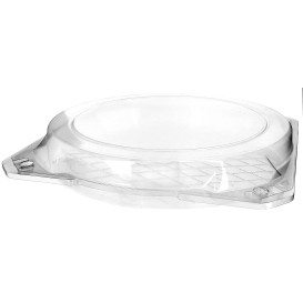Klappbox Scharnier PET für Gebäck Ø27x5cm (100 Stück)