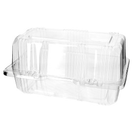 Klappbox Scharnier PET für Gebäck 18x9,5x10cm (220 Stück)