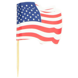 Holzspieße Flagge "USA" 65mm (14.400 Einh.)