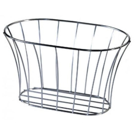 StahlKorb Oval Silber 210x127x127mm (1 Stück)