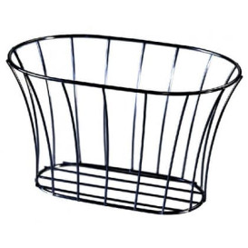 StahlKorb Oval Schwarz 210x127x127mm (12 Stück)