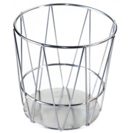 StahlKorb Rund Silber Ø115x115mm (1 Stück)