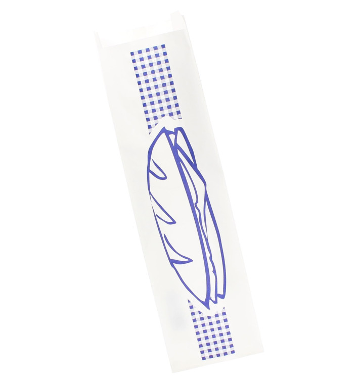Papiertüten Baguettes Blau 9+5x32cm (1.000 Stück) Papiertüten Baguettes Blau 9+5x32cm (1.000 Stück)