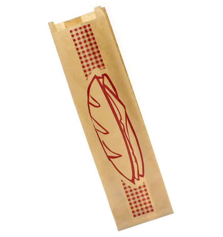 Papiertüten Kraft Baguettes Bordeaux 9+5x32cm (250 Stück) Papiertüten Kraft Baguettes Bordeaux 9+5x32cm (250 Stück)