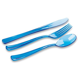 Besteckset Plastik 18-teilig türkis (1 Set)