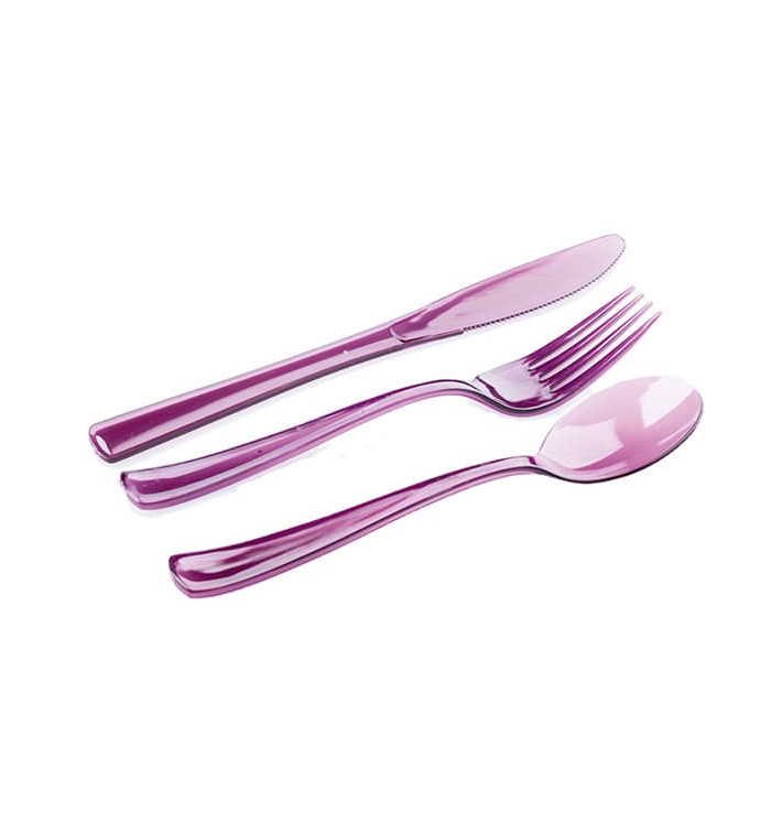 Besteckset Plastik 18-teilig Aubergine (20 Sets) Besteckset Plastik 18-teilig Aubergine (20 Sets)