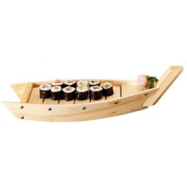 Tablett aus Holz "Schiff" 44x13x11cm (1 Stück)