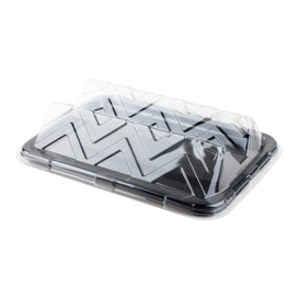 Plastikdeckel Transparent rechteckig 35x24x8cm (5 Stück)