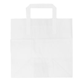 Papiertüten Weiß mit Henkeln 26x18x26cm (50 Stück)