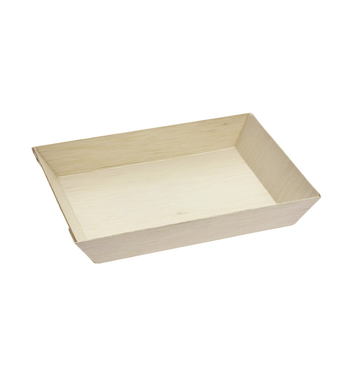 Tablett aus Holz 18x13x2,8cm 500ml (25 Stück) Tablett aus Holz 18x13x2,8cm 500ml (25 Stück)