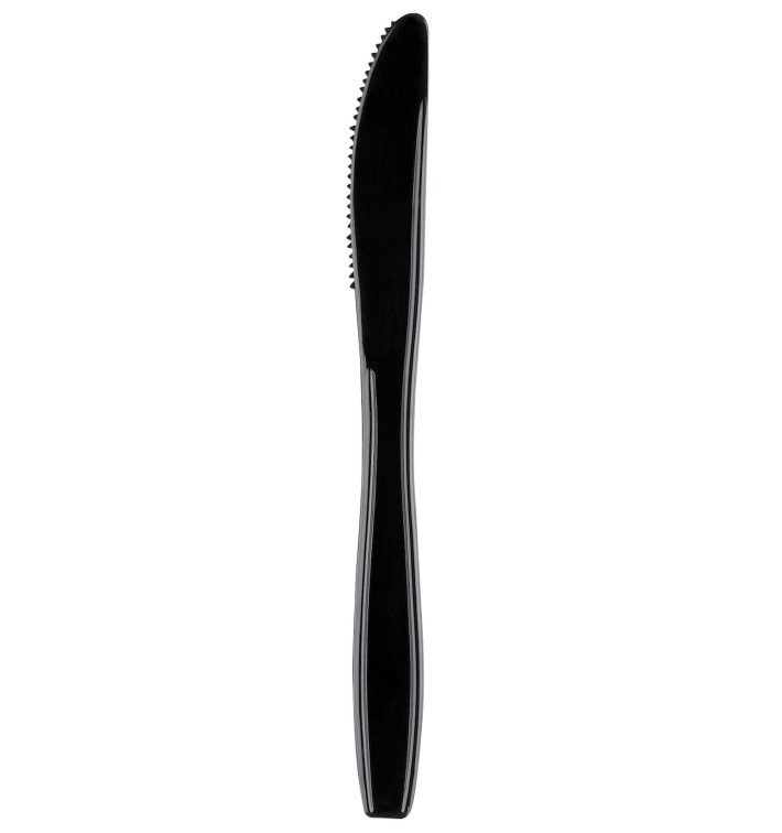 Plastikmesser Premium PS Schwarz 190mm (1000 Stück) Plastikmesser Premium PS Schwarz 190mm (1000 Stück)