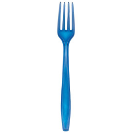 Plastikgabel PS Premium Blau 190mm (50 Stück)