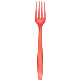 Plastikgabel PS Premium Rot 190mm (50 Stück)