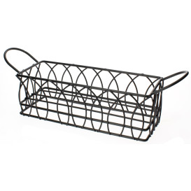 StahlKorb Rechteckig Schwarz 210x80x70mm (1 Stück)