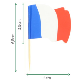 Holzspieße Flagge "Frankreich" 65mm (14.400 Einh.)