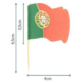 Holzspieße Flagge "Portugal" 65mm (14.400 Einh.)