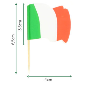 Holzspieße Flagge "Italien" 65mm (14.400 Einh.)