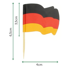 Holzspieße Flagge "Deutschland" 65mm (14.400 Einh.)