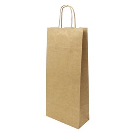 Flaschentragetaschen aus Papier kraft 18+8x39cm (300 Stück)