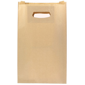 Papiertüten Kraft mit Griffloch 24+7x37cm (250 Stück)