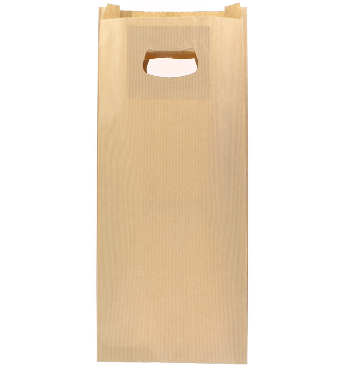 Papiertüten Kraft mit Griffloch 18+6x32cm (50 Stück) Papiertüten Kraft mit Griffloch 18+6x32cm (50 Stück)