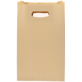 Papiertüten Hawanna mit Griffloch 24+7x37cm (50 Stück)