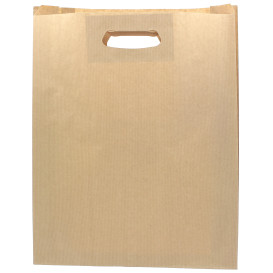 Papiertüten Kraft mit Griffloch 41+10x42cm (250 Stück)