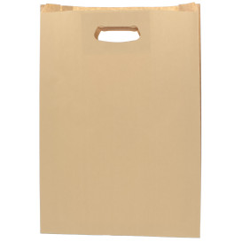 Papiertüten Hawanna mit Griffloch 31+8x42cm (250 Stück)