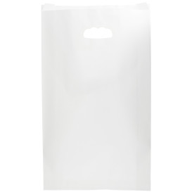 Papiertüten Weiß mit Griffloch 24+7x37cm (50 Stück)
