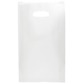 Papiertüten Weiß mit Griffloch 24+7x37cm (250 Stück)