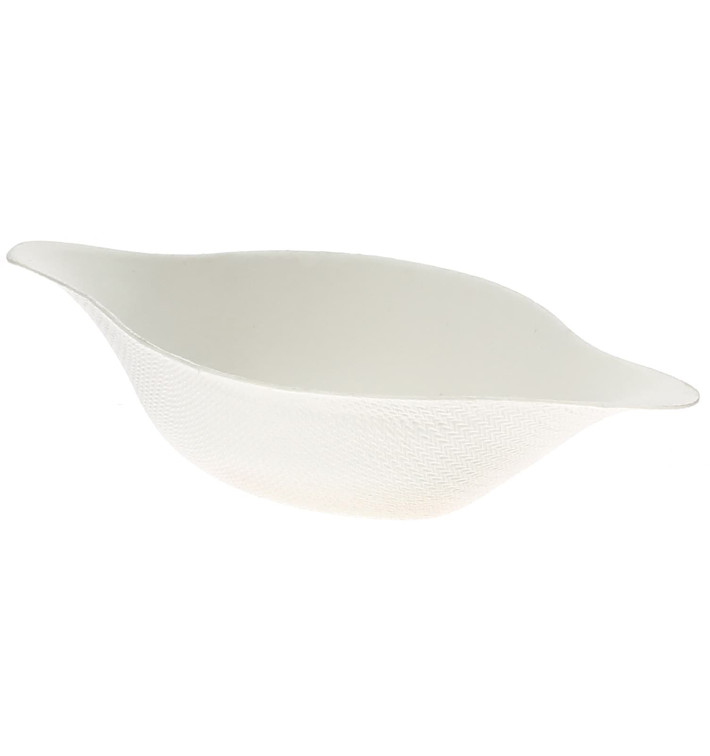 Schüssel aus Zuckerrohr weiß 11x5,2x2,5cm (30 Stück) Schüssel aus Zuckerrohr weiß 11x5,2x2,5cm (30 Stück)