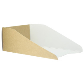 Pappschale Braun für Waffeln 16x10cm (100 Stück)