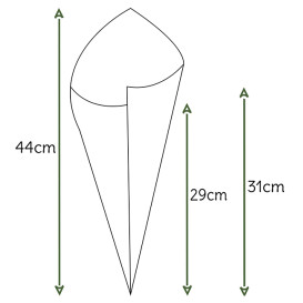 Spitztüten Kraft für Lebensmittel 420mm 600g (200 Stück)