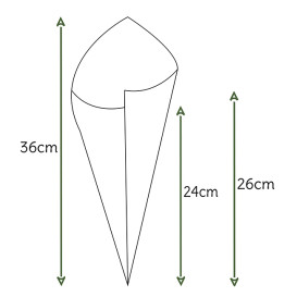 Spitztüten Kraft für Lebensmittel 340mm 400g (200 Stück)