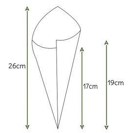 Spitztüten Kraft für Lebensmittel 240mm 100g (2.000 Stück)