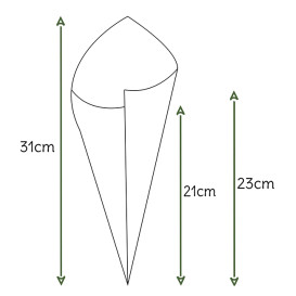 Spitztüten Kraft für Lebensmittel 295mm 250g (200 Stück)