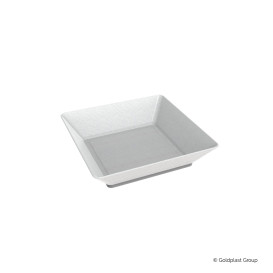 Quadratischer Teller Tief Zuckerrohr Weiß 6,5x6,5cm (50 Stück)
