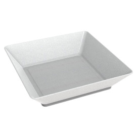 Quadratischer Teller Tief Zuckerrohr Weiß 6,5x6,5cm (50 Stück)